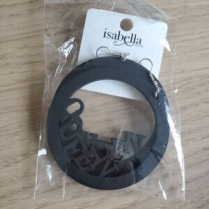 Isabella Boutique Large Queen Black Circle Earrings